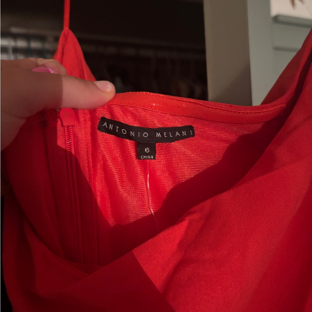 ANTONIO MELANI Strapless Red Dress